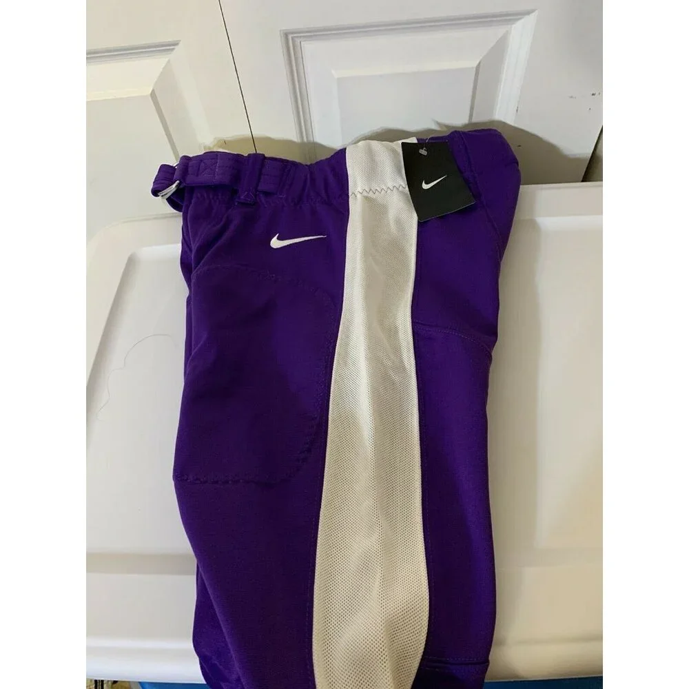 New Nike Men's Medium Football Pants Purple W/ Knee‎ Pads 789925-546 $85 NWT
